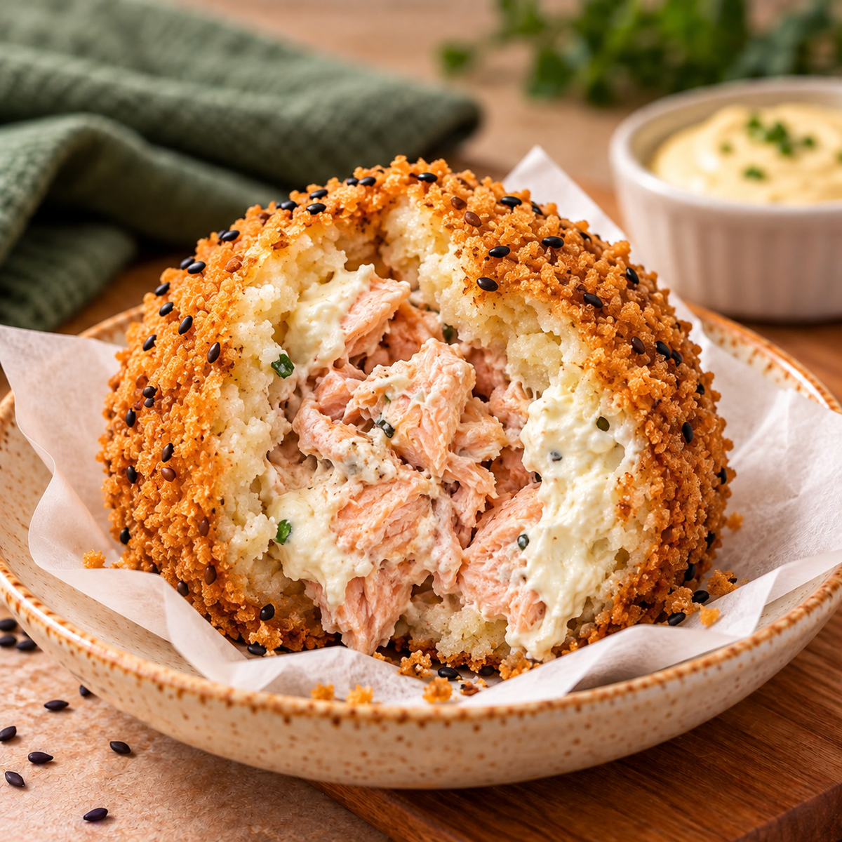 Bomba de Salmão com Cream Cheese